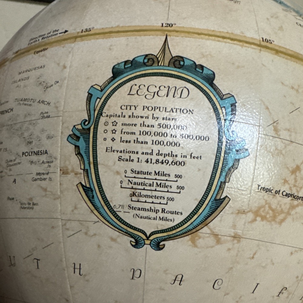 VTG 1990-91 Replogle 12" World‎ Nation Globe Raised Relief Unified Germany USSR - Picture 6 of 11